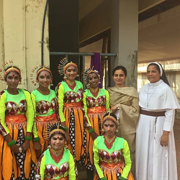 Young dancers in traditional costume
