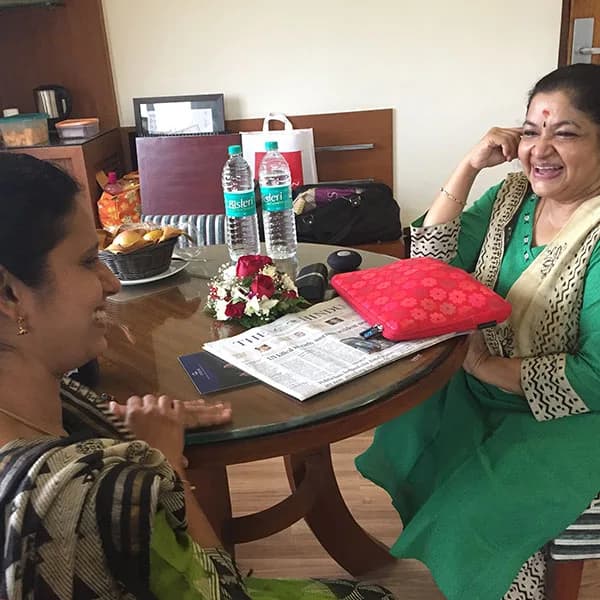 Meeting with our patron, K. S. Chithra