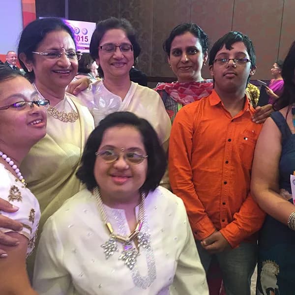 With fellow delegates